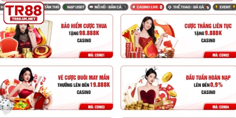 Tổng hợp chương trình ưu đãi TR88 đang triển khai
